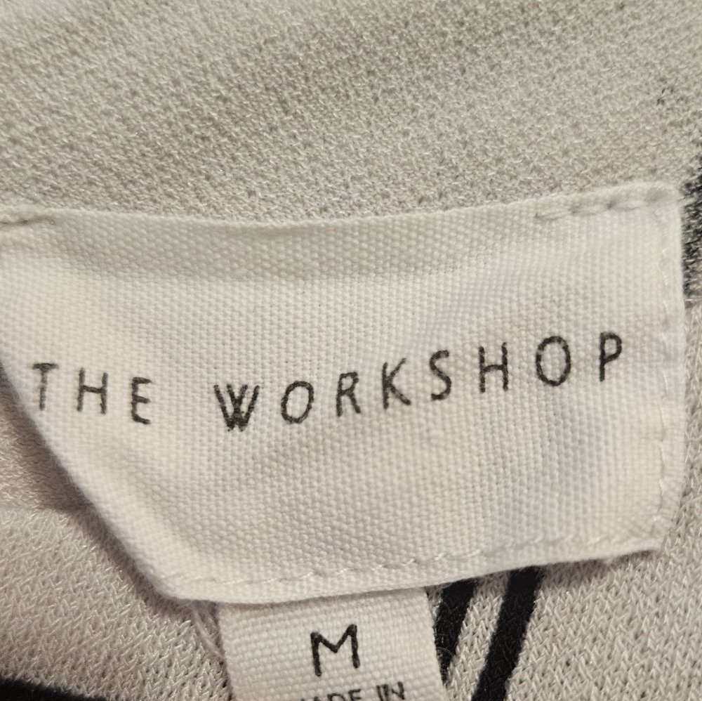 The Workshop Checkered Blouse in Black and White - Picture 3 of 3